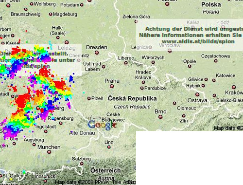 Lightning Czech Republic 18:45 UTC Thu 02 May