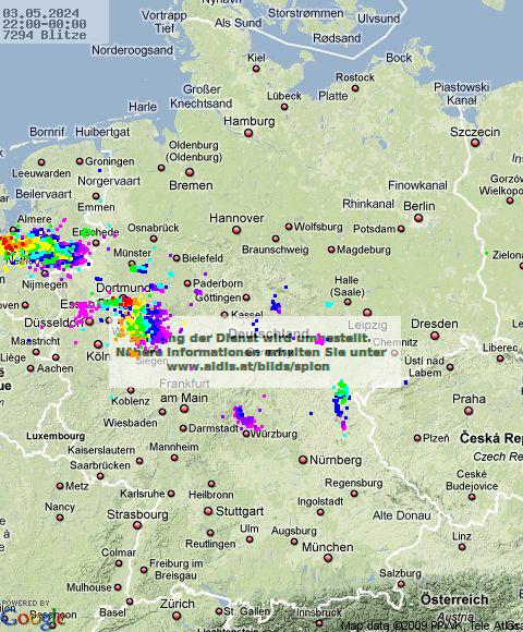Lightning Germany 22:00 UTC Thu 02 May