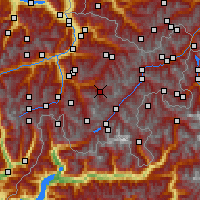 Nächste Vorhersageorte - Bergün/Bravuogn - Karte