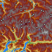 Nächste Vorhersageorte - Rheinwald - Karte