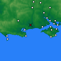 Nächste Vorhersageorte - Bournemouth - Karte