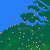 Nächste Vorhersageorte - Vlissingen - Karte