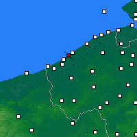 Nächste Vorhersageorte - Middelkerke - Karte
