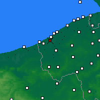 Nächste Vorhersageorte - Nieuwpoort - Karte