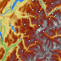 Nächste Vorhersageorte - Megève - Karte