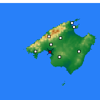 Nächste Vorhersageorte - Mallorca - Karte