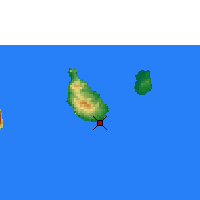 Nächste Vorhersageorte - Praia - Karte