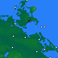 Nächste Vorhersageorte - Rügen - Karte