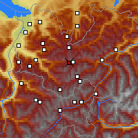 Nächste Vorhersageorte - Alpe-Rauz - Karte