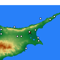 Nächste Vorhersageorte - Lefkoniko/Geçitkale - Karte