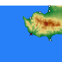 Nächste Vorhersageorte - Paphos - Karte