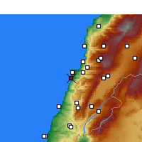 Nächste Vorhersageorte - Beirut - Karte
