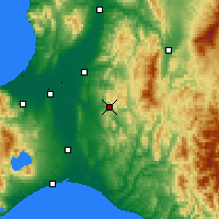 Nächste Vorhersageorte - Yūbari - Karte