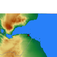 Nächste Vorhersageorte - Dschibuti - Karte