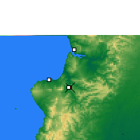 Nächste Vorhersageorte - Portoviejo - Karte