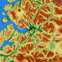 Nächste Vorhersageorte - Puerto Aysén - Karte