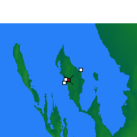 Nächste Vorhersageorte - Shark Bay Airport - Karte