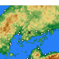 Nächste Vorhersageorte - Higashihiroshima - Karte