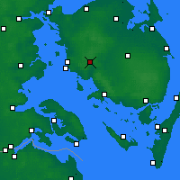 Nächste Vorhersageorte - Glamsbjerg - Karte