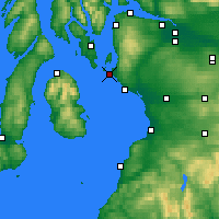 Nächste Vorhersageorte - Firth of Clyde - Karte