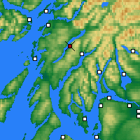 Nächste Vorhersageorte - Loch Awe - Karte