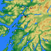 Nächste Vorhersageorte - Ballachulish - Karte