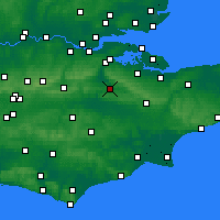 Nächste Vorhersageorte - Maidstone - Karte