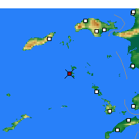 Nächste Vorhersageorte - Patmos - Karte
