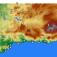 Nächste Vorhersageorte - Alhama de Granada - Karte