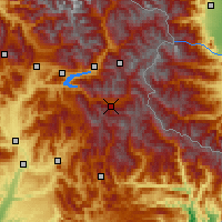 Nächste Vorhersageorte - Valle de l'Ubaye - Karte