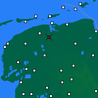 Nächste Vorhersageorte - Kollumerland en Nieuwkruisland - Karte