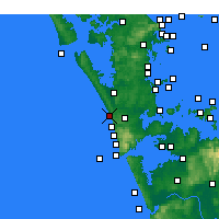 Nächste Vorhersageorte - Muriwai Beach - Karte