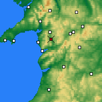 Nächste Vorhersageorte - Gwynedd - Karte