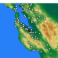 Nächste Vorhersageorte - Palo Alto - Karte