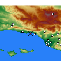 Nächste Vorhersageorte - Santa Barbara - Karte