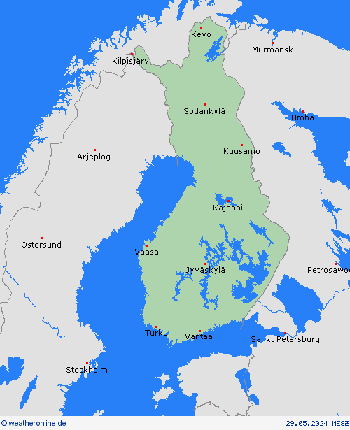  Finnland Europa Vorhersagekarten