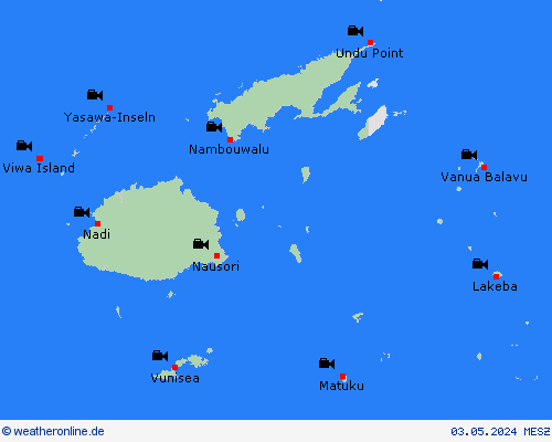 webcam Fidschi Ozeanien Vorhersagekarten