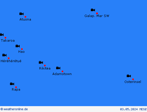 webcam Pitcairninseln Ozeanien Vorhersagekarten