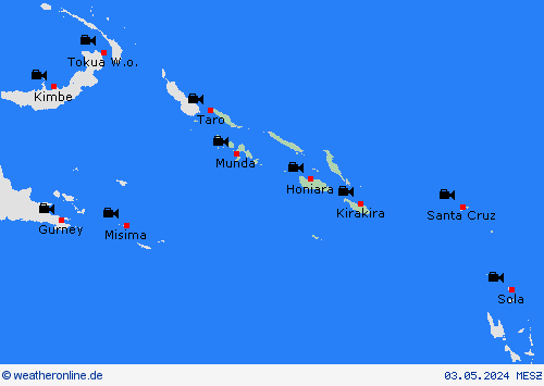 webcam Salomonen Ozeanien Vorhersagekarten