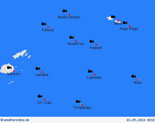 webcam Amerikanisch-Samoa Ozeanien Vorhersagekarten