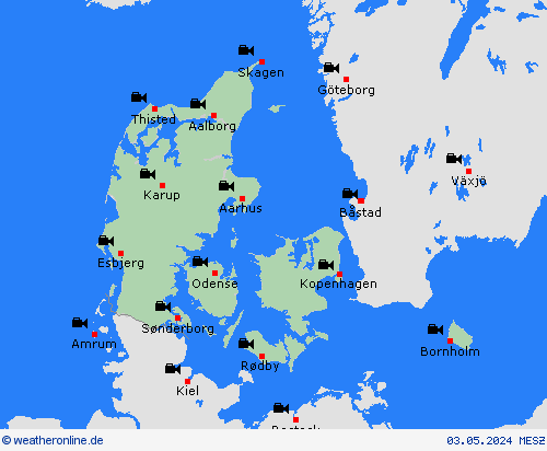 webcam Dänemark Europa Vorhersagekarten
