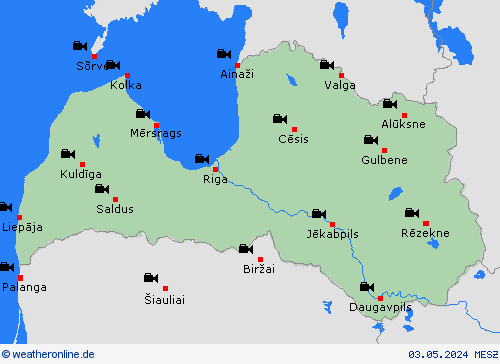 webcam Lettland Europa Vorhersagekarten