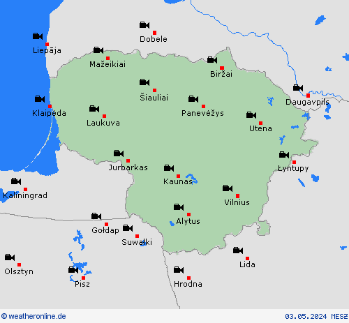 webcam Litauen Europa Vorhersagekarten