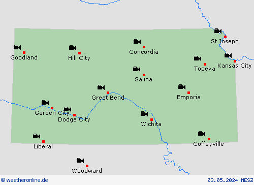 webcam Kansas Nordamerika Vorhersagekarten