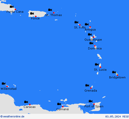 webcam Barbados Südamerika Vorhersagekarten