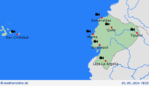 webcam Ecuador Südamerika Vorhersagekarten