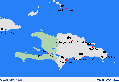 webcam Haiti Mittelamerika Vorhersagekarten
