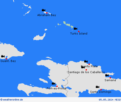 webcam Turks- und Caicosinseln Mittelamerika Vorhersagekarten