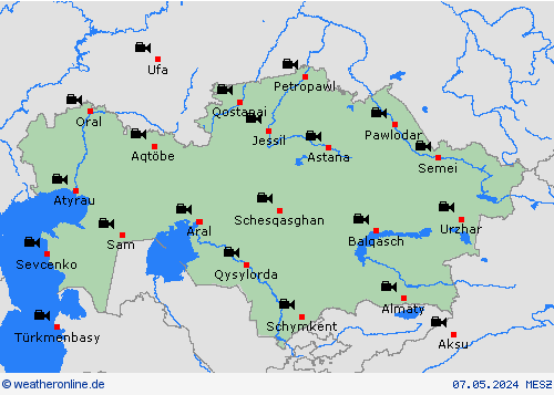 webcam Kasachstan Asien Vorhersagekarten