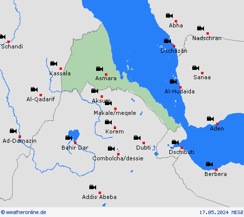 webcam Eritrea Afrika Vorhersagekarten